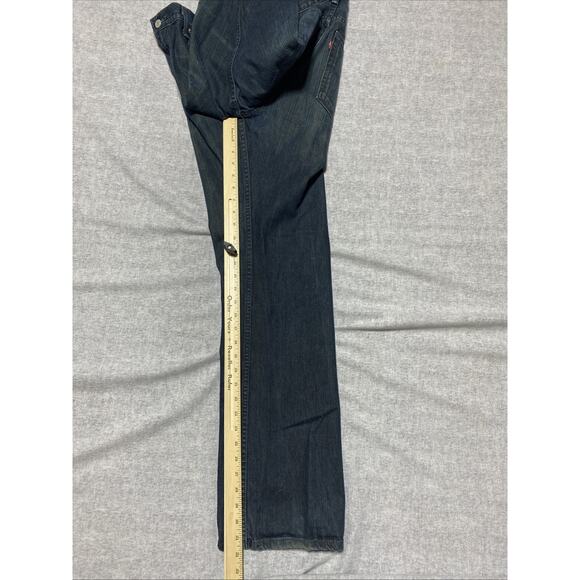 Levis 527 Jeans Mens Tag 36x32 Actual 36x32 Blue Bootcut Western Y2K Ranch - Picture 8 of 14